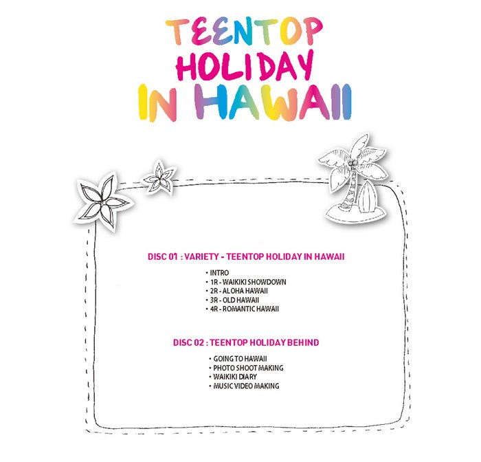 Teen Top Holiday in Hawaii (2DVD + Photobook) (Korea Version)