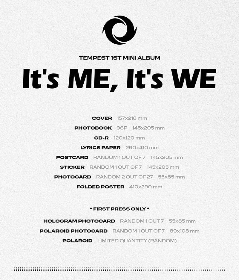 TEMPEST - 1st Mini Album: It’s ME, It's WE (Random Version)