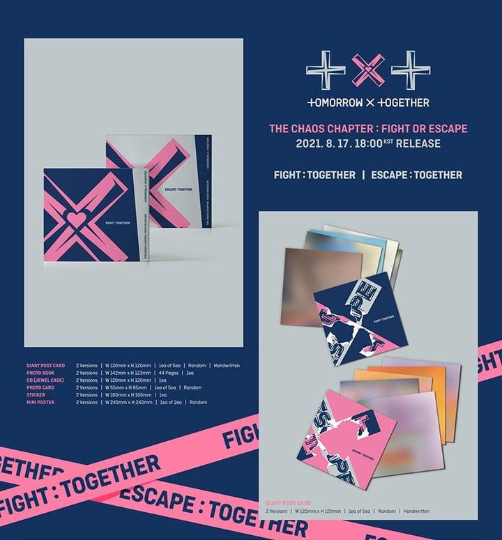 TXT Vol. 2 Repackage - THE CHAOS CHAPTER : FIGHT OR ESCAPE (TOGETHER Version) (Random Version)
